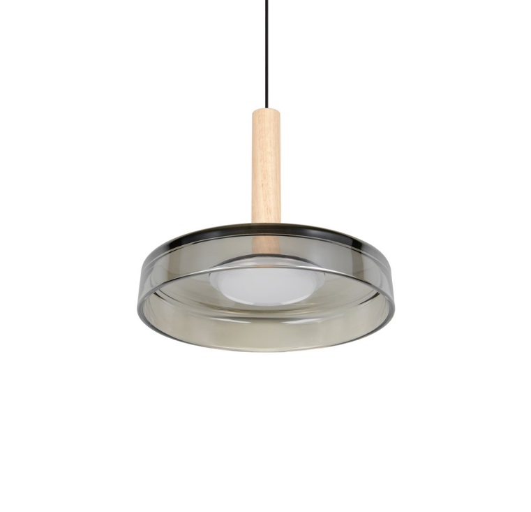 Czarna płaska lampa wisząca Celeste LED