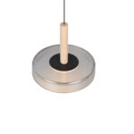 Czarna płaska lampa wisząca nad wyspę Celeste LED