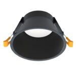 Czarne nowoczesne oczko podtynkowe UNO L 14,5cm