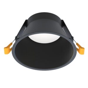 Czarne nowoczesne oczko podtynkowe UNO L 14,5cm