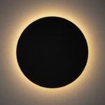 Czarny dekoracyjny kinkiet koło RING L 35cm