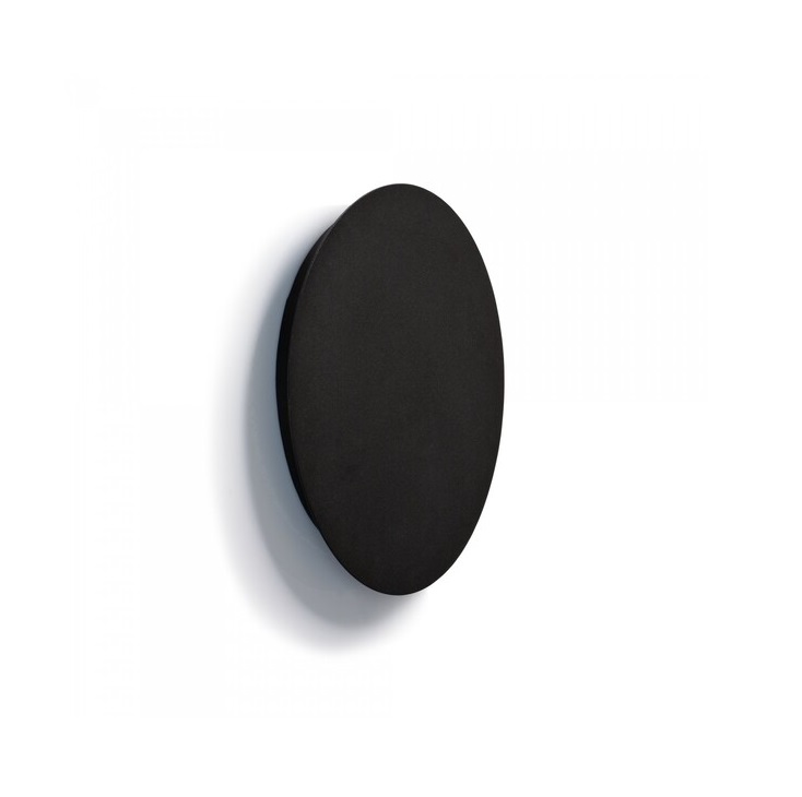 Czarny dekoracyjny kinkiet koło RING L 35cm - LED