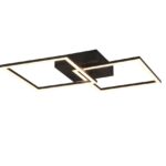 Czarny plafon LED do kuchni Trail 31W - przesuwne geometryczne klosze