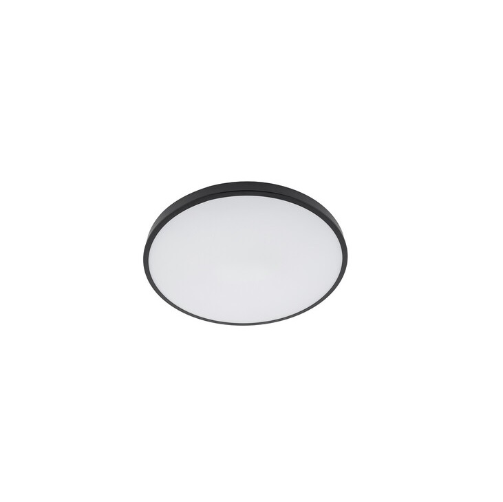 Czarny plafon do kuchni Agnes Round PRO M 49cm- 4000K, IP44