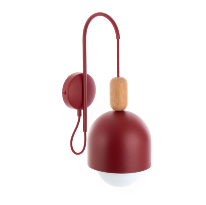 Czerwony kinkiet Ovoi - skandynawski design