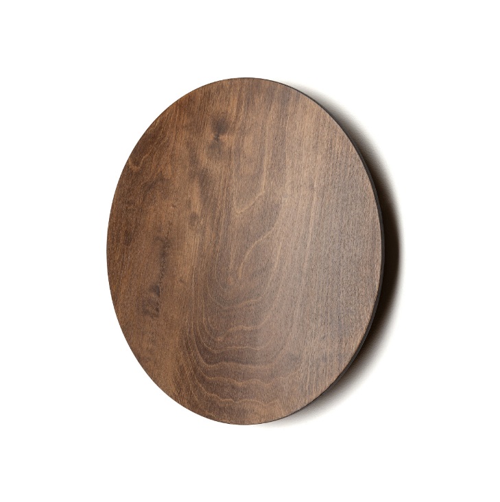 Drewniany kinkiet koło RING L 35cm - brązowy orzech