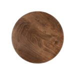 Drewniany kinkiet koło do sypialni RING L 35cm - brązowy