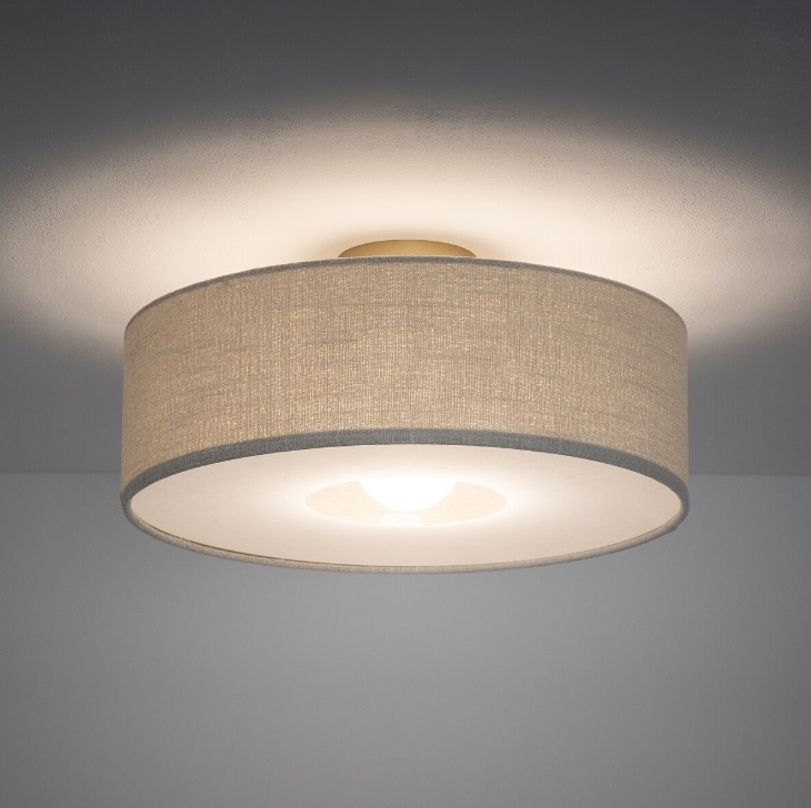 Duży plafon sufitowy Santana M 50cm - beżowy