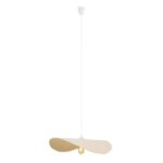 Elegancka lampa wisząca Pan 60 - biała z filcu