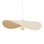Elegancka lampa wisząca Pan 60 z białego filcu