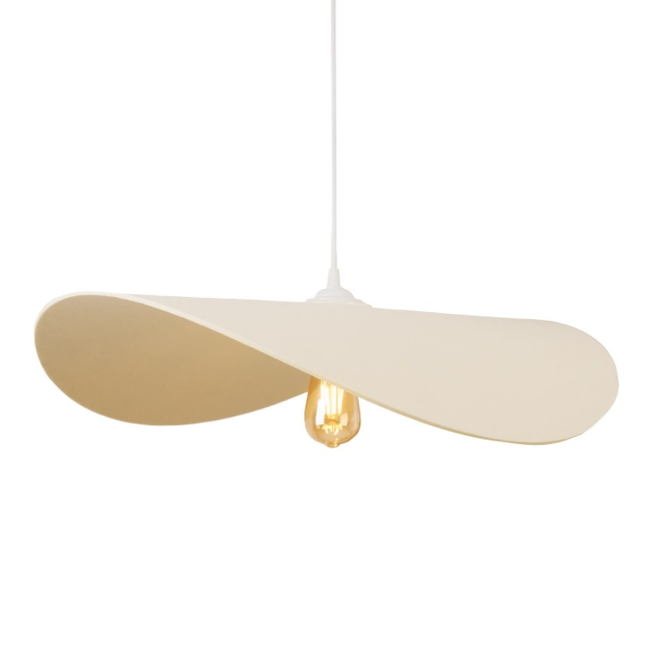 Elegancka lampa wisząca Pan 60 z białego filcu