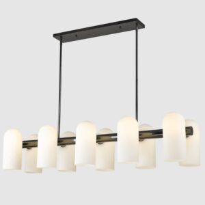 Elegancka lampa wisząca nad stół Seoul 10 - czarny połyskujący chrom