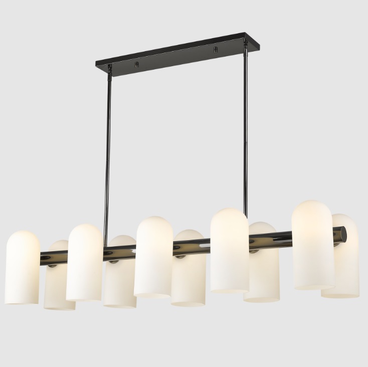 Elegancka lampa wisząca nad stół Seoul 10 - czarny połyskujący chrom