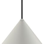 Jasnoszara lampa wisząca Zenith S - stożek
