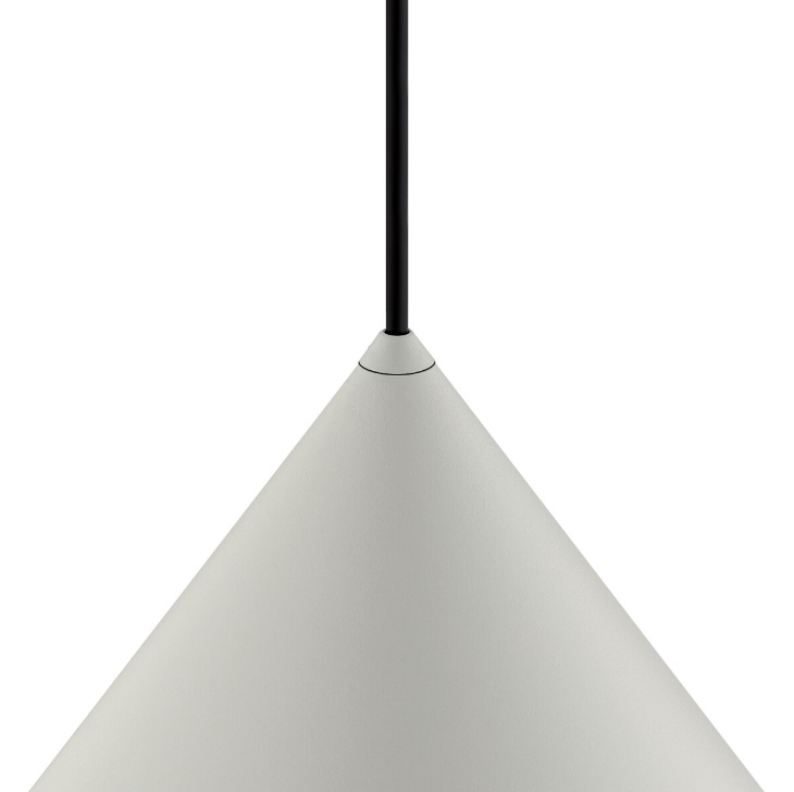 Jasnoszara lampa wisząca Zenith S - stożek
