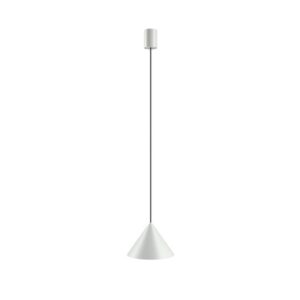 Jasnoszara lampa wisząca Zenith S - stożkowa
