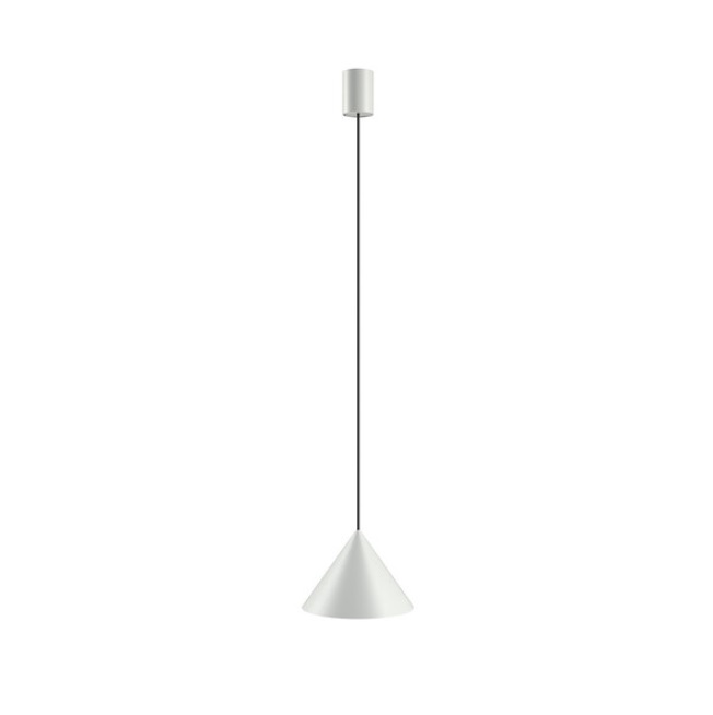 Jasnoszara lampa wisząca Zenith S - stożkowa