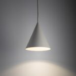 Jasnoszara lampa wisząca Zenith XS - japandi
