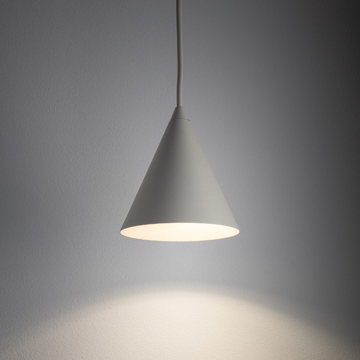 Jasnoszara lampa wisząca Zenith XS - japandi