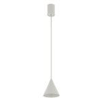Jasnoszara lampa wisząca Zenith XS - stożek japandi