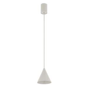 Jasnoszara lampa wisząca Zenith XS - stożek japandi
