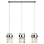 Klasyczna lampa wisząca nad stół Vetro 3 - kryształowa