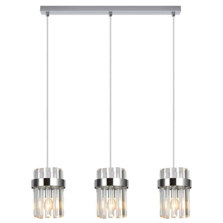 Klasyczna lampa wisząca nad stół Vetro 3 - kryształowa