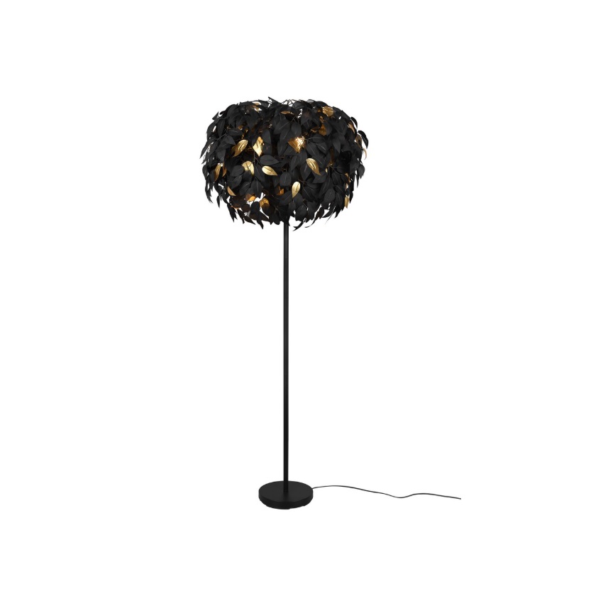 Lampa podłogowa z liści Leavy 70 - czarno-złota