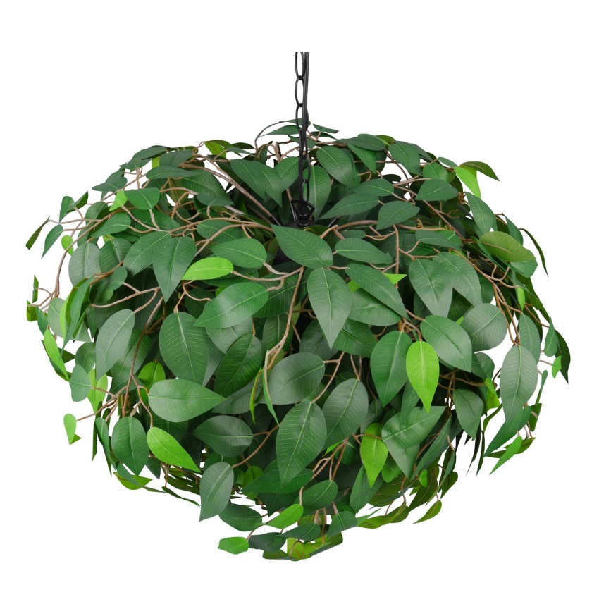 Lampa wisząca do salonu Leavy 70cm - zielona