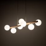 Lampa wisząca na drewnianej listwie Estera Wood TK 7