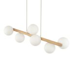 Lampa wisząca na drewnianej listwie nad stół Estera Wood TK 7