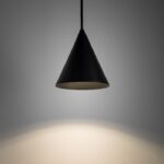 Mała czarna lampa wisząca Zenith XS - stożek