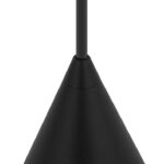 Mała czarna lampa wisząca stożkowa Zenith XS
