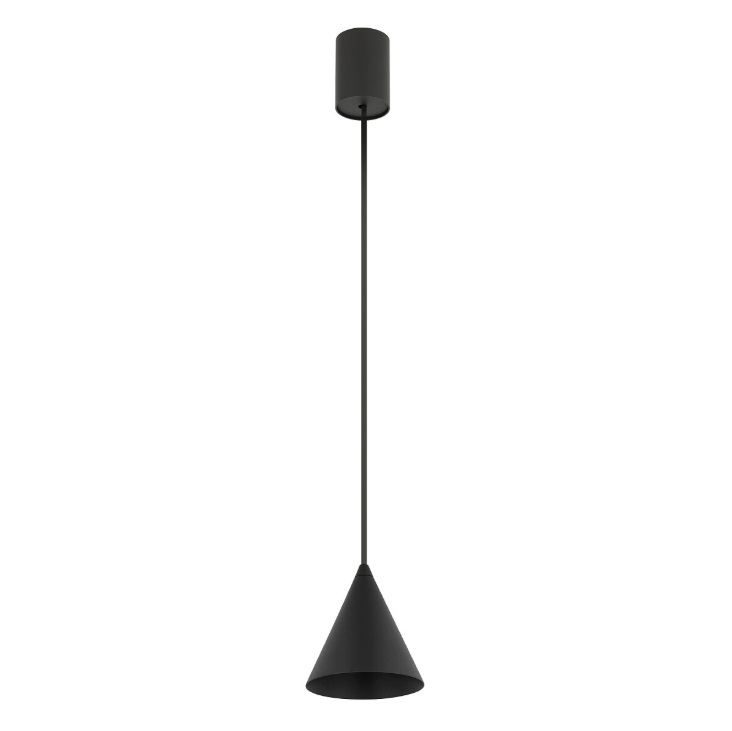 Mała lampa wisząca stożkowa Zenith XS - czarna