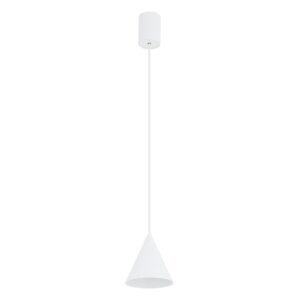 Minimalistyczna lampa wisząca stożek Zenith XS - biała