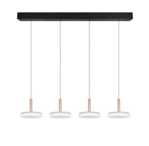 Nowoczesna lampa wisząca Celeste 4 LED - odcienie brązu