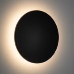 Nowoczesny okrągły kinkiet zewnętrzny Aria LED XL 30cm IP54 - czarny