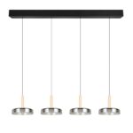 Podłużna lampa wisząca Celeste 4 LED - czarna
