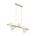 Podłużna lampa wisząca drewniana Estera Wood TK 7