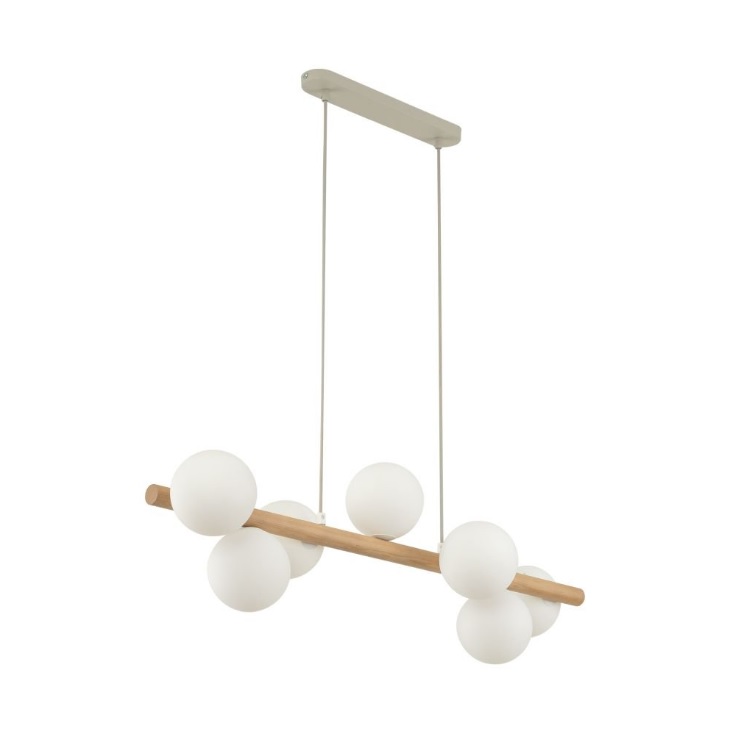 Podłużna lampa wisząca drewniana Estera Wood TK 7
