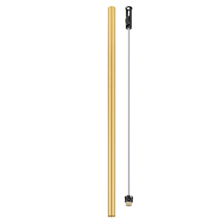 Smukła tuba sufitowa Fourty XL 110cm - złoty mosiądz