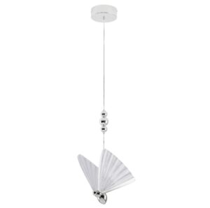Srebrna lampa wisząca art deco Mariposa LED CCT - motyl