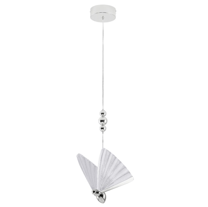 Srebrna lampa wisząca art deco Mariposa LED CCT - motyl