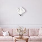 Srebrny kinkiet do salonu art deco Mariposa LED CCT - motyl