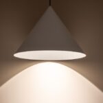 Szara lampa wisząca Zenith L - duża