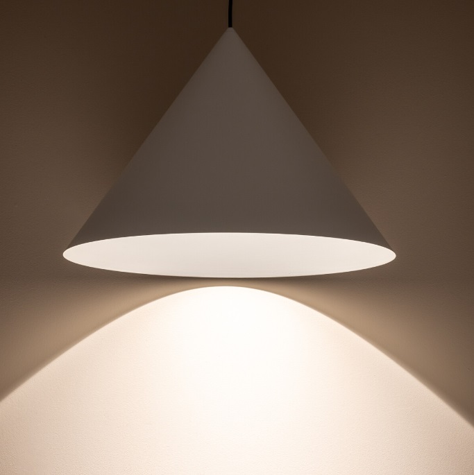 Szara lampa wisząca Zenith L - duża
