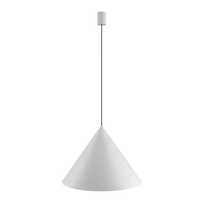 Szara lampa wisząca Zenith L - duży stożek