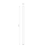 Wąska biała tuba sufitowa Fourty XL 90 cm - wymiary