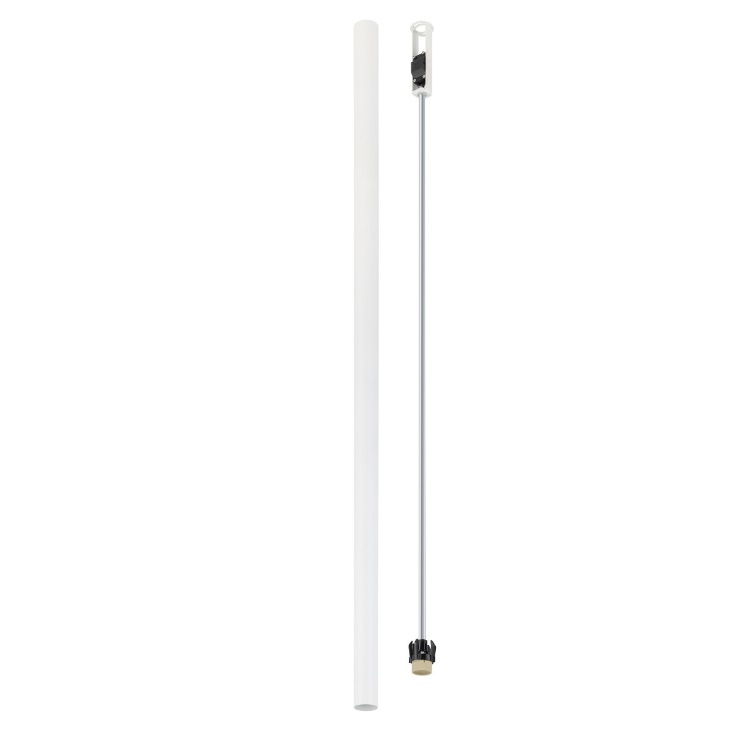 Wąska biała tuba sufitowa Fourty XL 90 cm