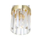 Złota elegancka lampa wisząca Vetro - kryształki szkła